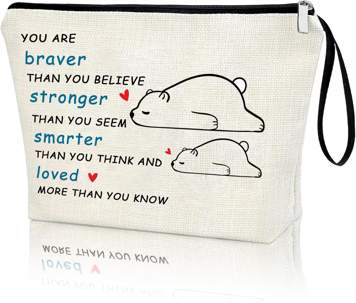 Inspirational Gifts Positive Motivational Gifts Makeup Bag Appreciation Gifts for Women Girl Friends Coworkers Inspirational Quotes for Mom Aunt Sister Daughter Couples Valentines Chrismas