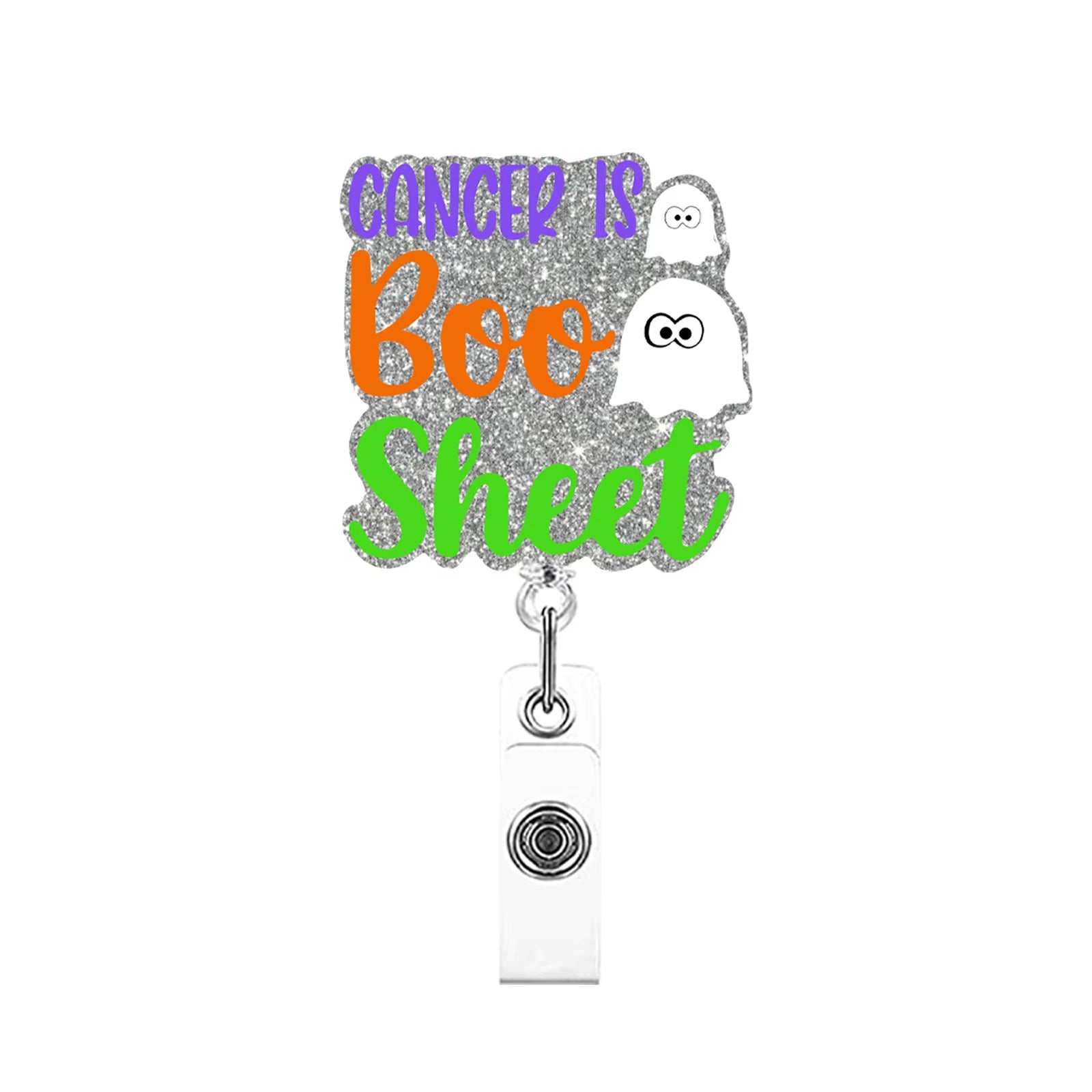 New Design 1 Piece Glitter Acrylic Retractable Nurse Badge Reel Doctor Teacher Student Name ID Card Holder Keychains Lanyard