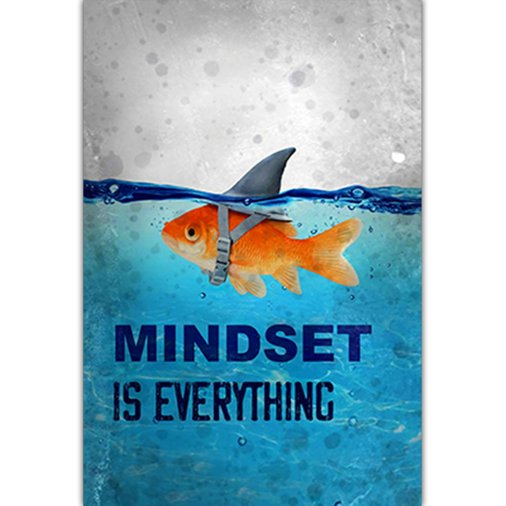 Amazon Hot Selling English Inspirational Poster Mind Set Is Everything Company Office Hanging Picture