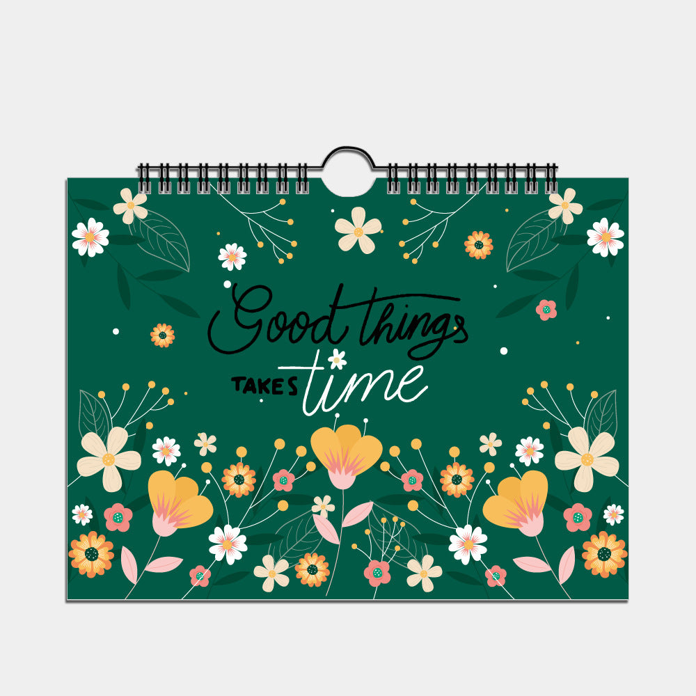 Flower Theme Inspirational Notepad