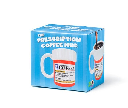 Creative Prescription Coffee Mug Ceramic Cup Milk Mug Water Drinking Cups Funny Gift for the Caffeine Lover