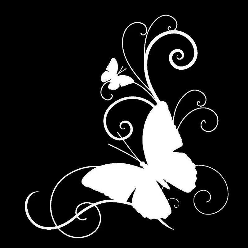 Custom Car Sticker15Cm*16Cm Butterfly Personality Car-Styling KK Vinyl Stickers Decals