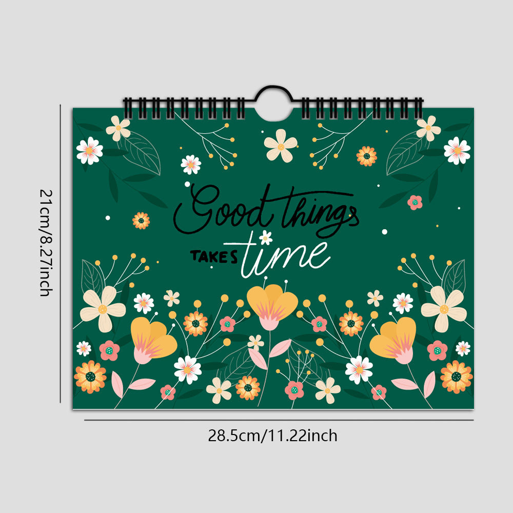 Flower Theme Inspirational Notepad