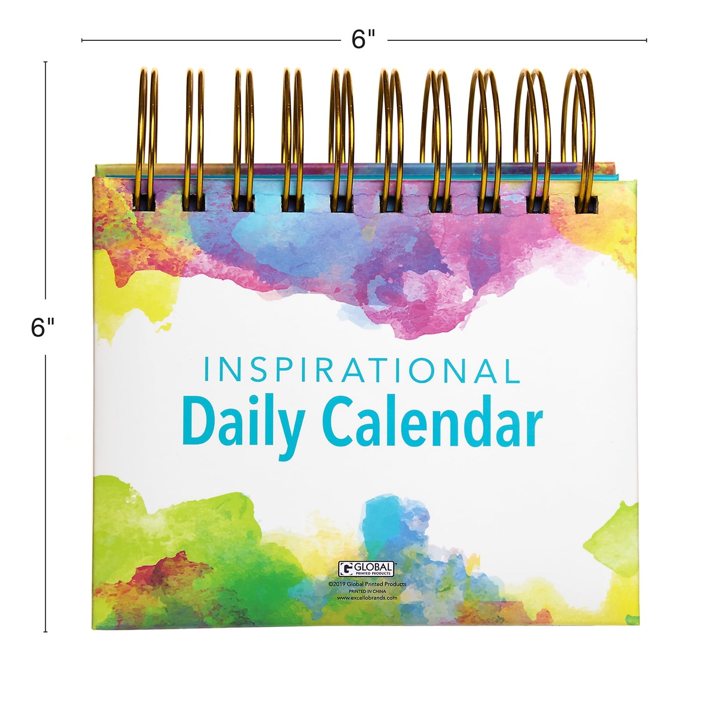 Excello Global Products Motivational & Inspirational Perpetual Daily Flip Calendar with Self-Standing Easel