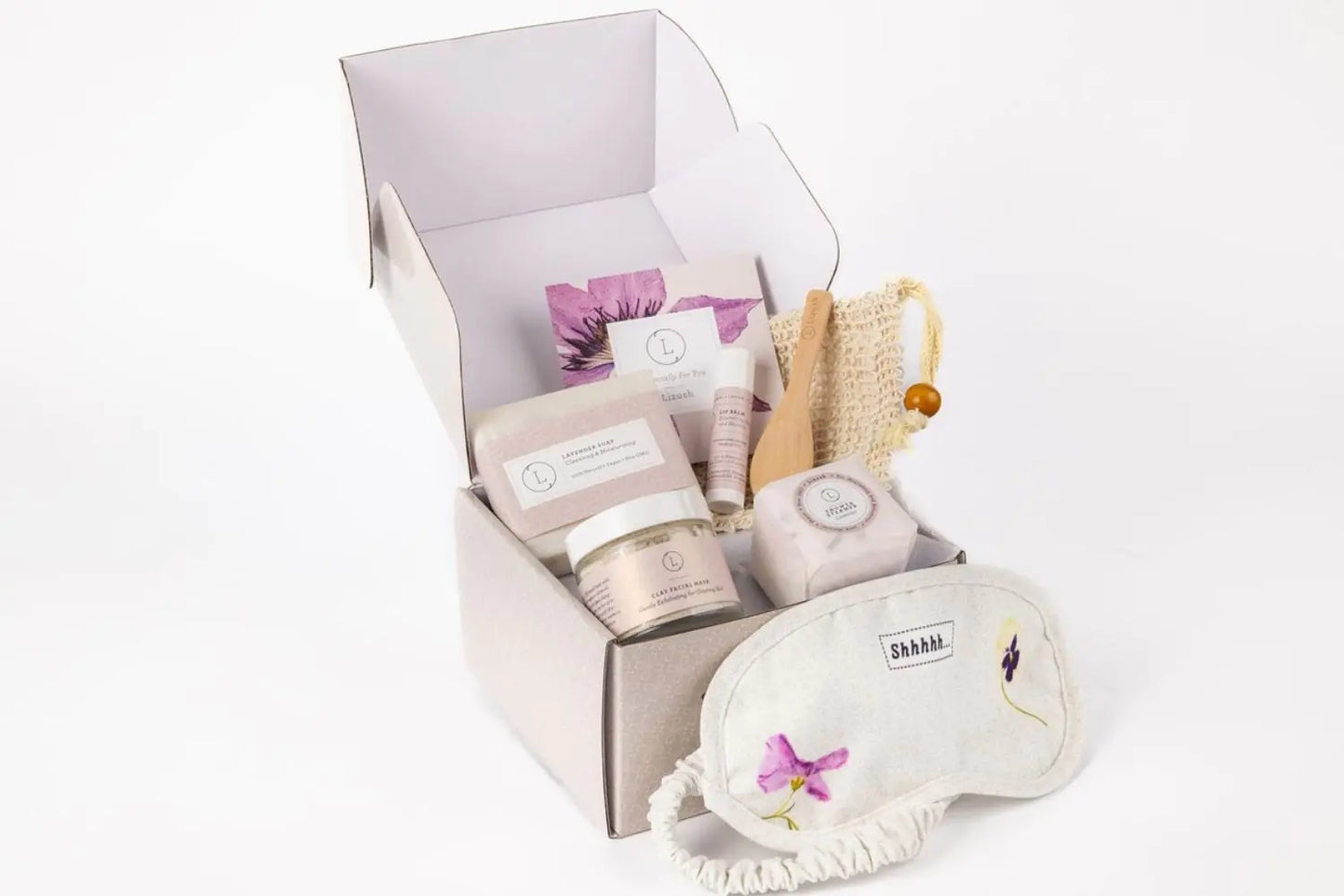 Lavender bath and body set, Natural skincare appreciation gift box