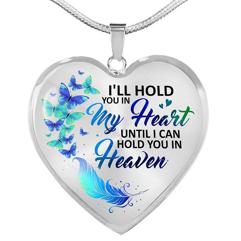 Inspirational Letter Heart Pendant Alloy Clavicle Chain