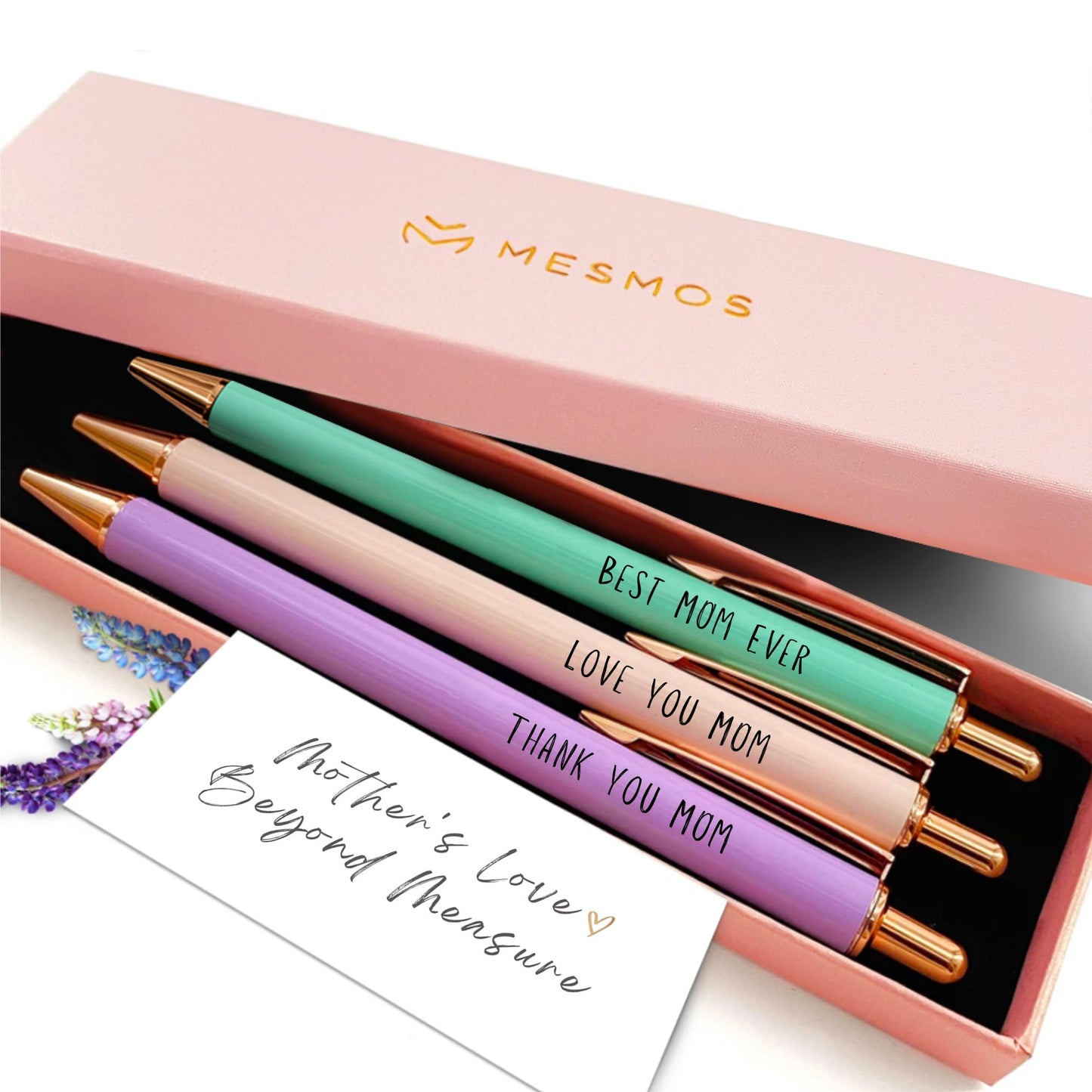 MESMOS Fancy Pen Set - Inspirational Gifts for Women, Office Motivational Writing Pens for Boss Lady, Unique Click Pens for Servers and Promotions