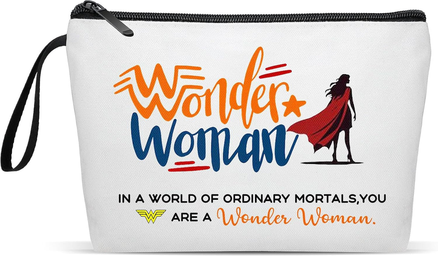 Wonder Woman Makeup Bag - Movie Fans Inspired Gift - Cosmetic Bag - Super Woman Survival Kit