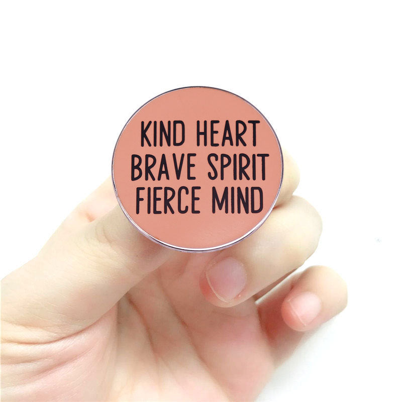 Inspirational Slogan Brooch Feminism Badge