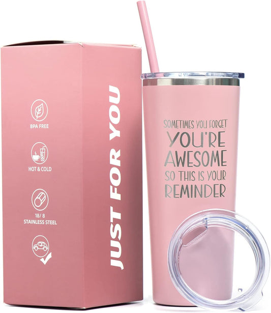 Birthday Gifts for Women, Women Gifts for Her, Friendship Gifts, Inspirational Gifts, Thank You Gifts, You Are Awesome Gifts Birthday Gifts for Girls, Friends, Sister, Mom - 22oz Tumbler