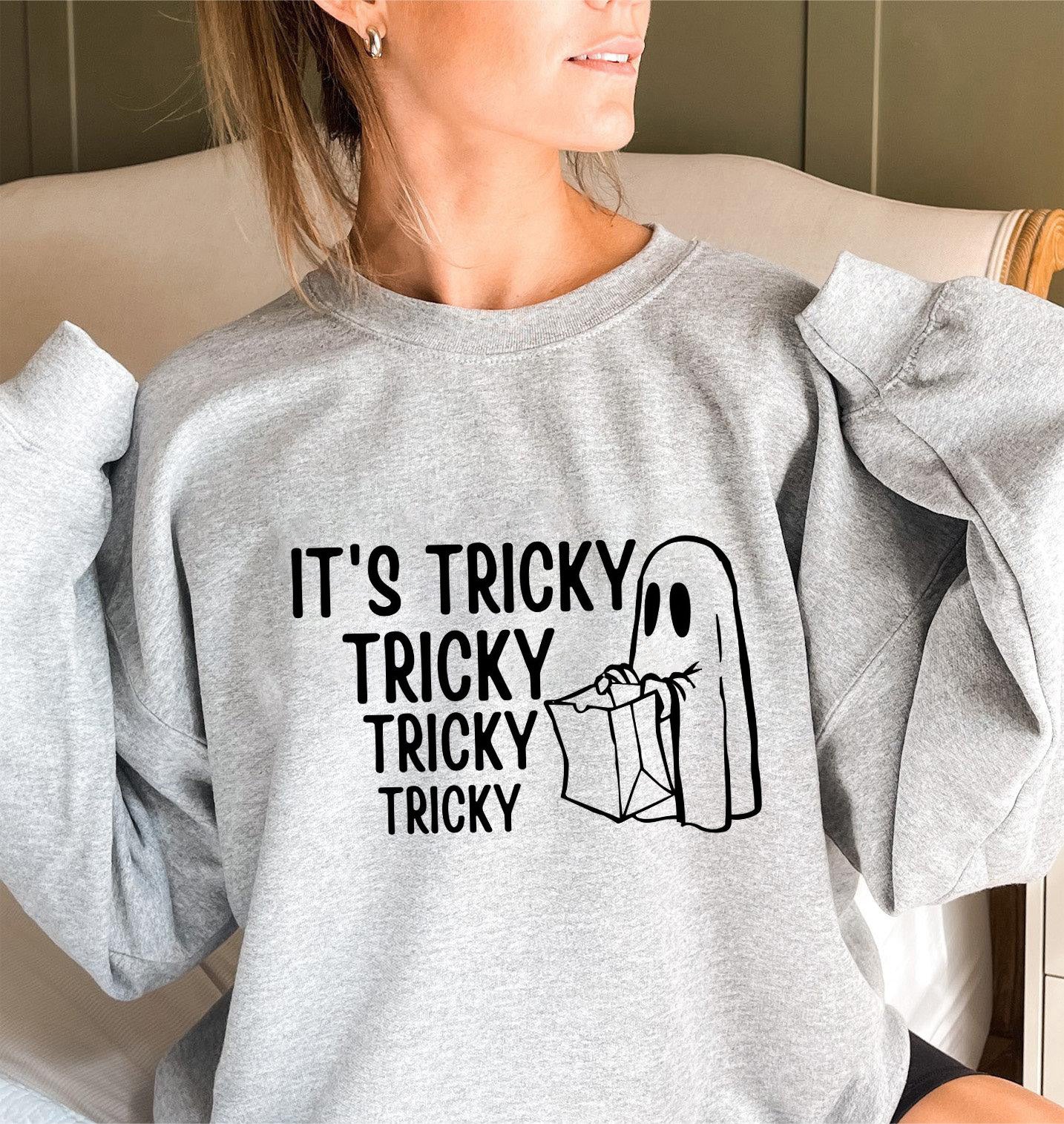 Ebay Foreign Trade New Halloween It's Tricky Tricky Letter Crewneck Women's Sweater Long Sleeve