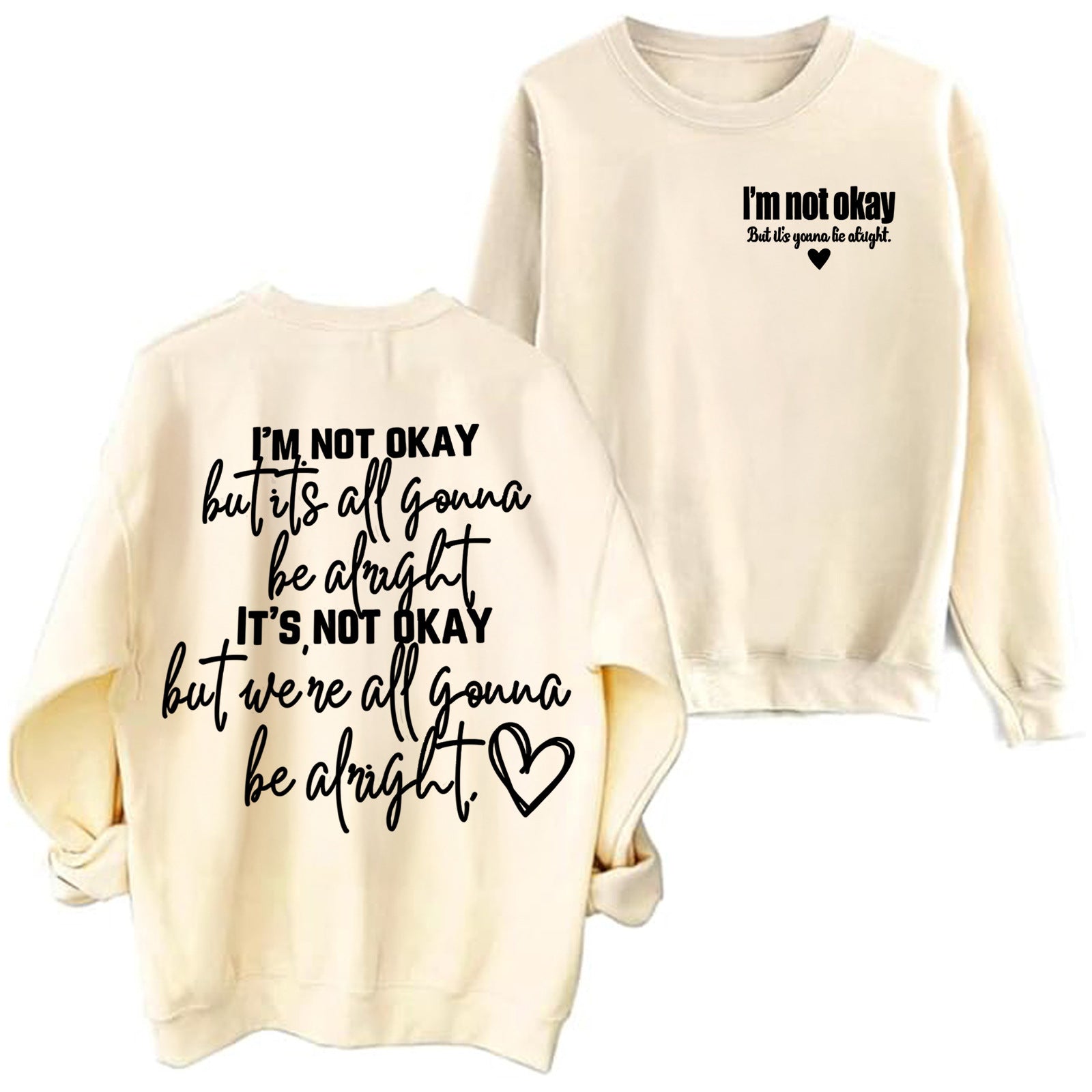 2025 New Amazon Cross-border Loose Casual Letter Long-sleeved Crewneck Sweat