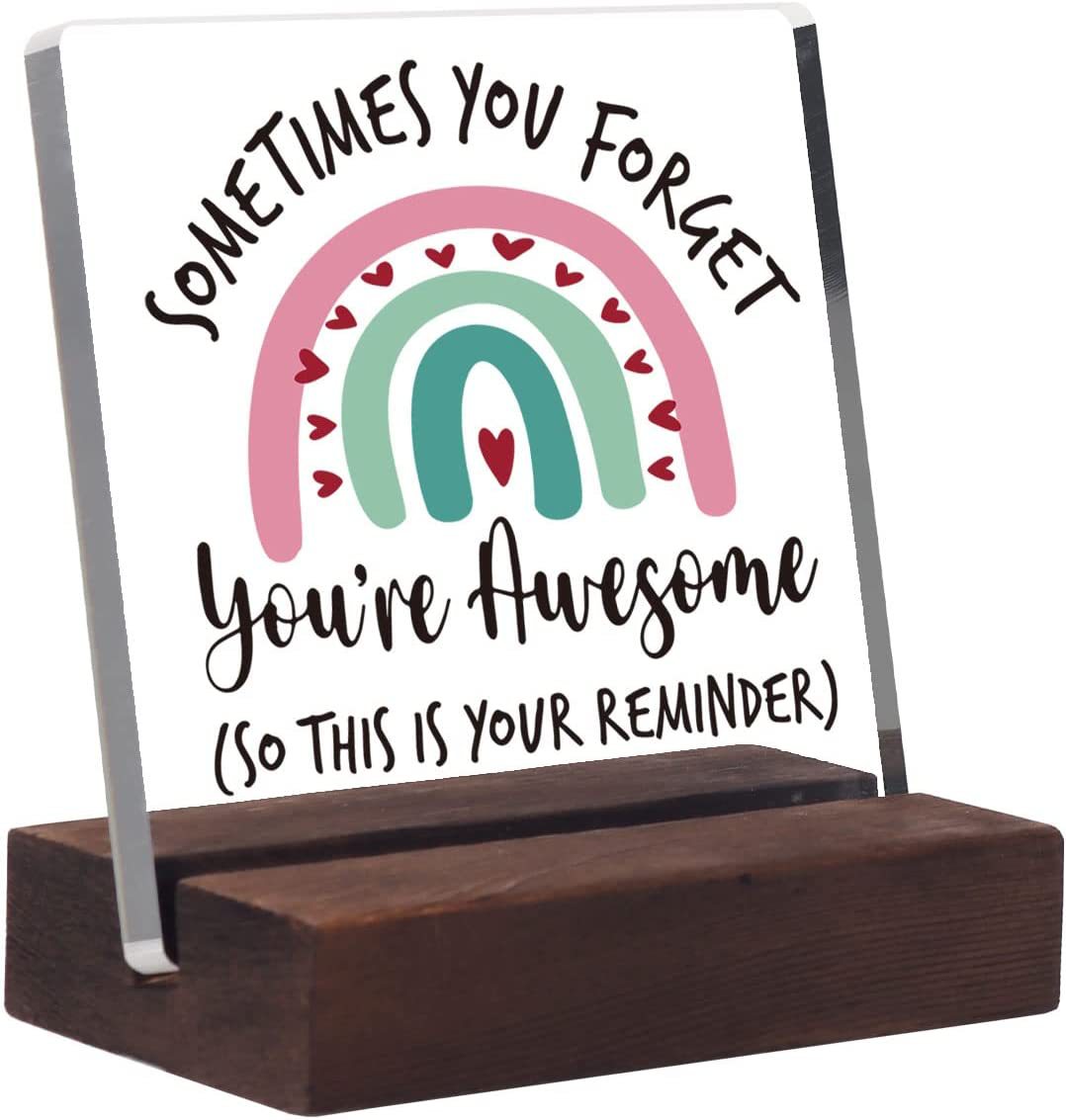 Female Encouragement Sign-Clear Acrylic For Home Office