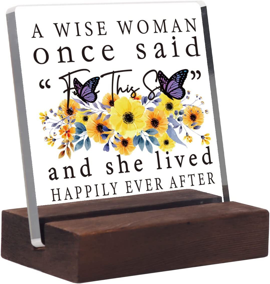 Female Encouragement Sign-Clear Acrylic For Home Office