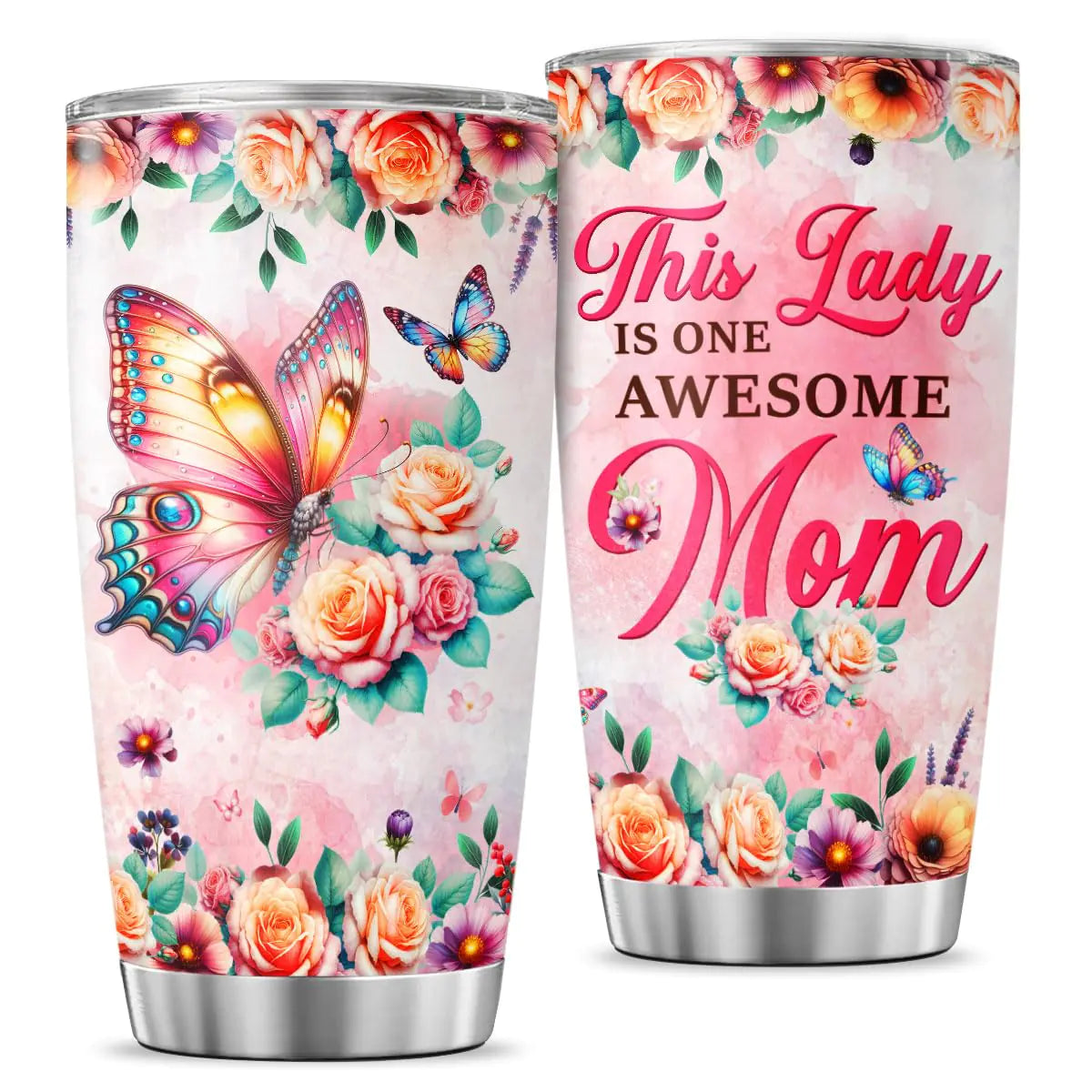 Mom's Essence Floral Insulated Tumbler 20 Oz