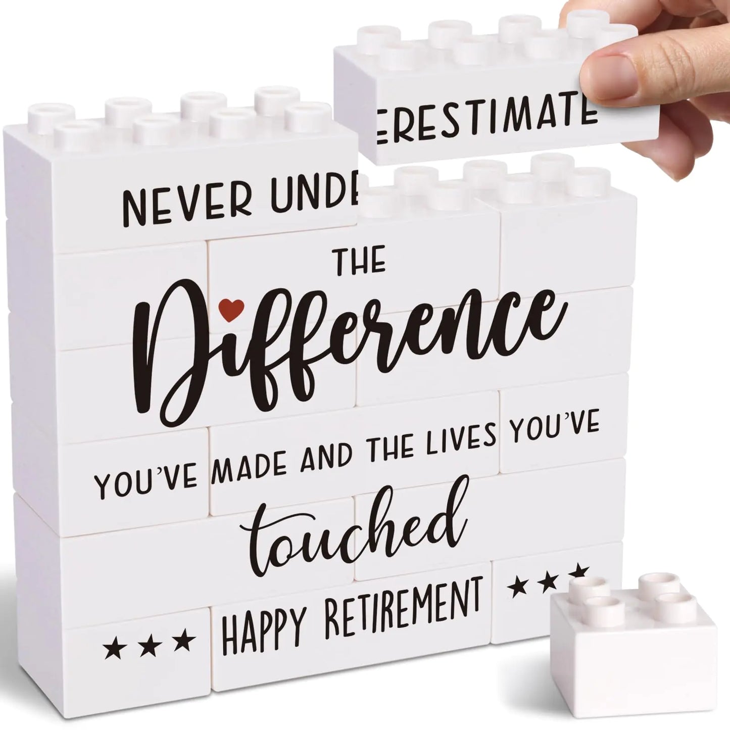 Happy Retirement Sign | NEVER UNDERESTIMATE THE DIFFERENCE YOU VE MADE | Plaque The Retired Gifts for Women Men Retirement Decorative Keepsake Ornaments