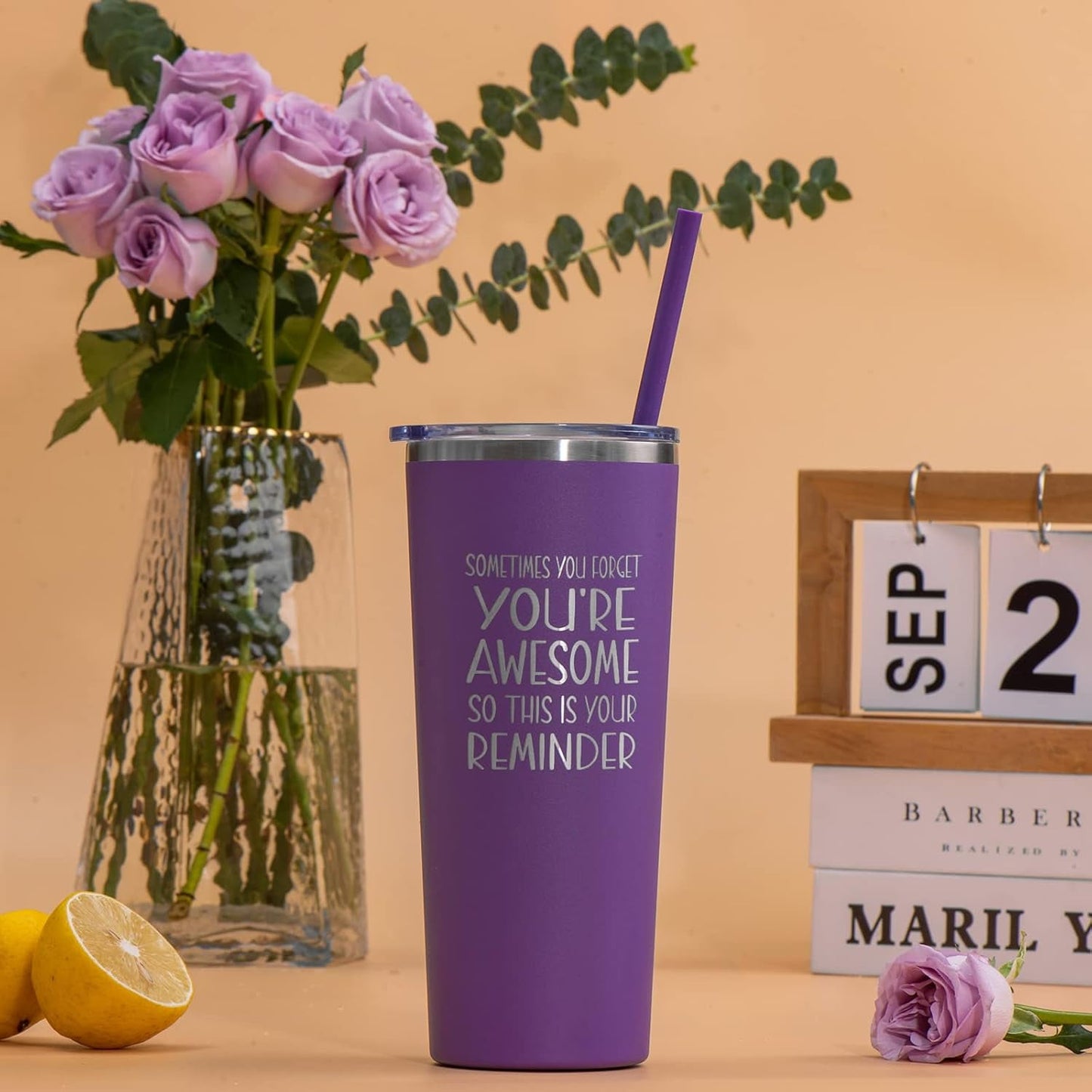 Birthday Gifts for Women, Women Gifts for Her, Friendship Gifts, Inspirational Gifts, Thank You Gifts, You Are Awesome Gifts Birthday Gifts for Girls, Friends, Sister, Mom - 22oz Tumbler