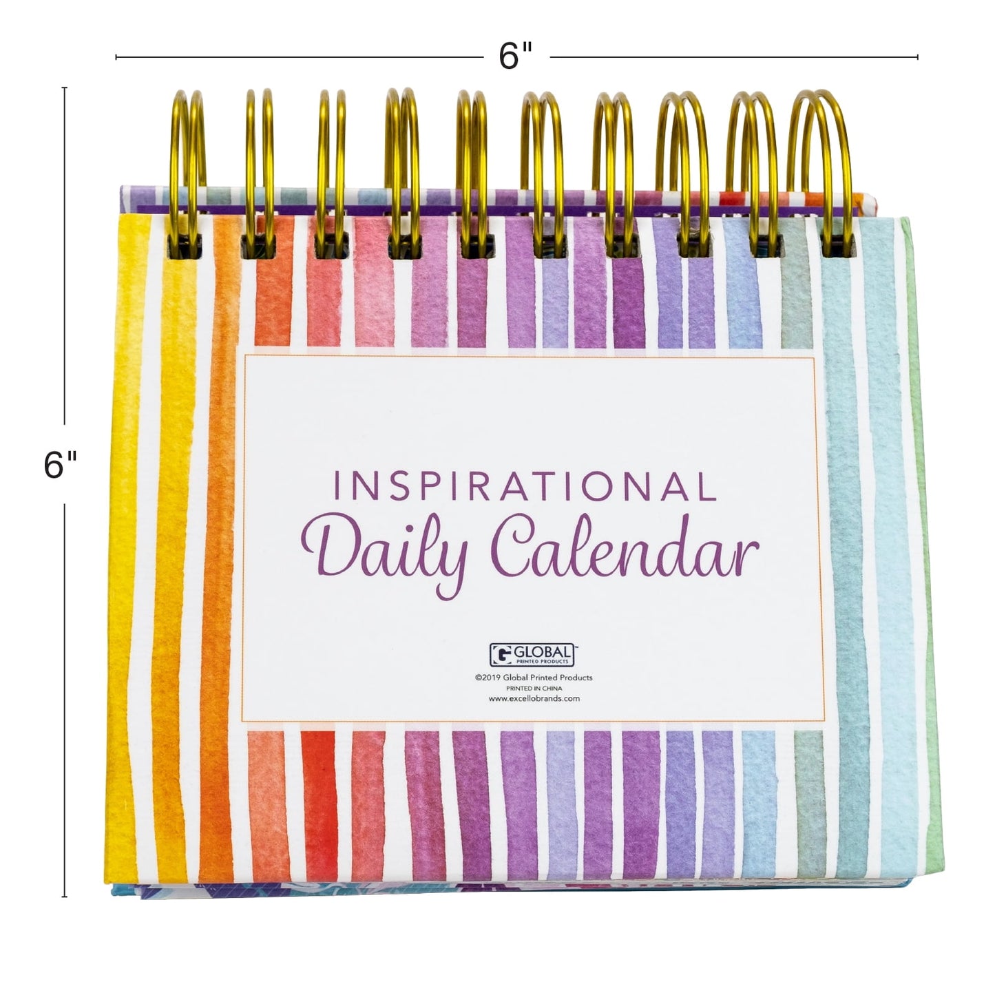 Excello Global Products Motivational & Inspirational Perpetual Daily Flip Calendar with Self-Standing Easel