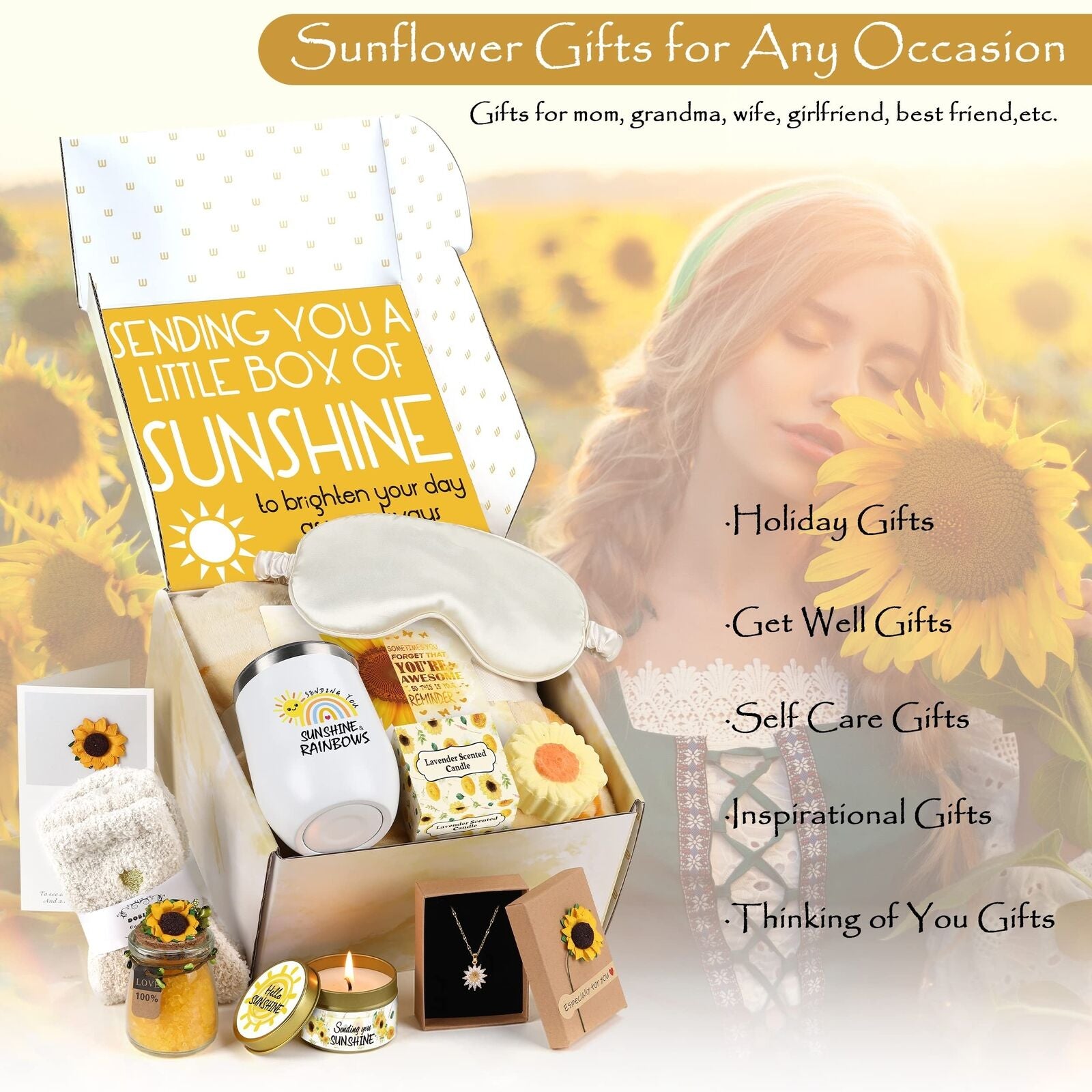 Sunflower Gifts for Women Sending Sunshine Gift-Valentine