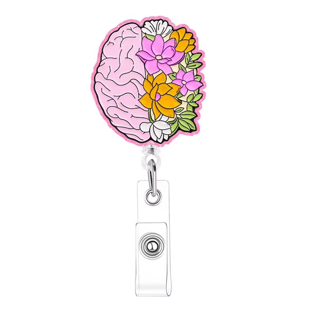 New Arrival Nurse Badge Reels Retractable Badge Holders with Alligator Clip Organ Heart Id Badge Clip for Doctor Nursing Student