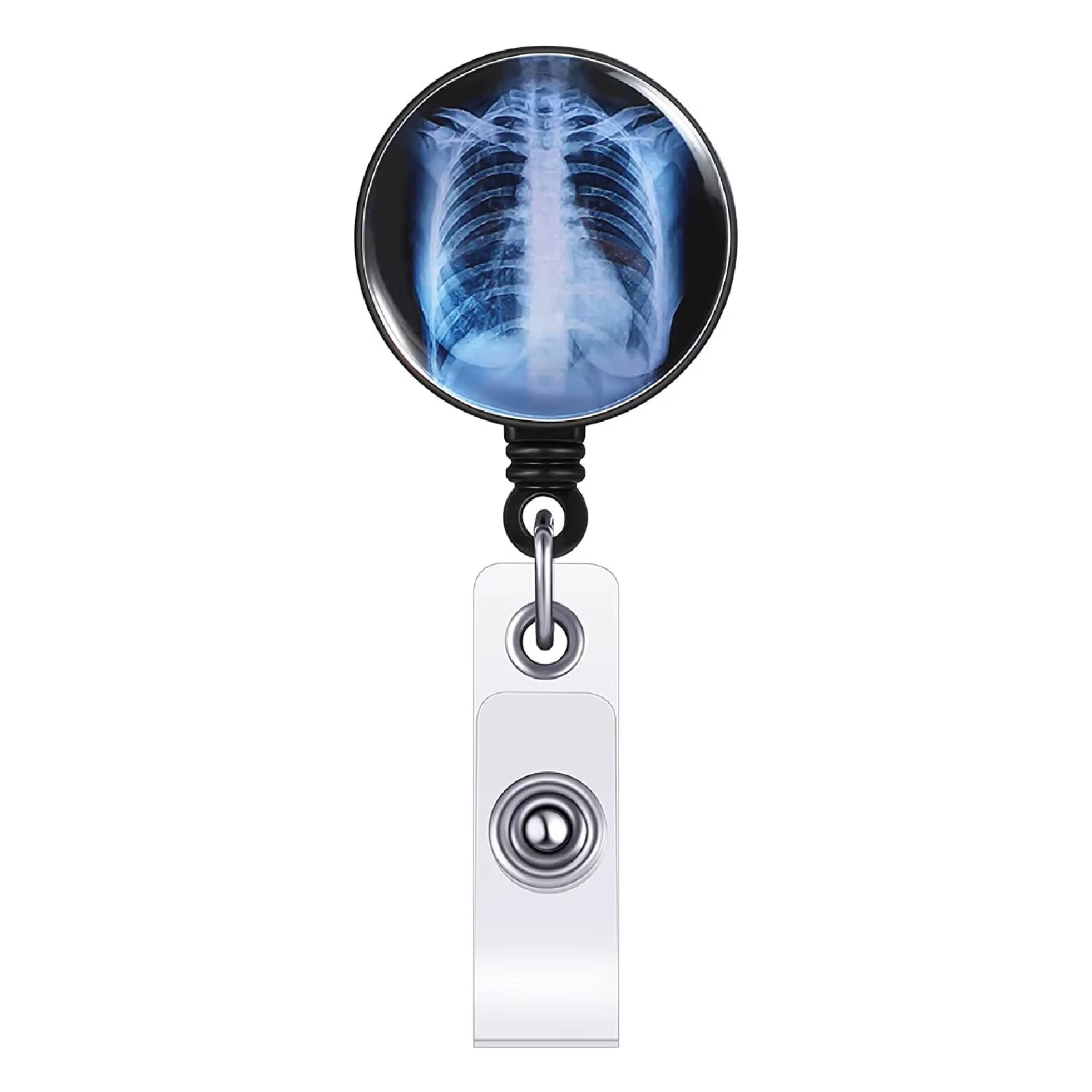 Creative Retractable X-Ray Badge Reel Radiology Badge Reel Holder Badge Reel Nurse Doctor Student Card Reel Clip Office Supplies