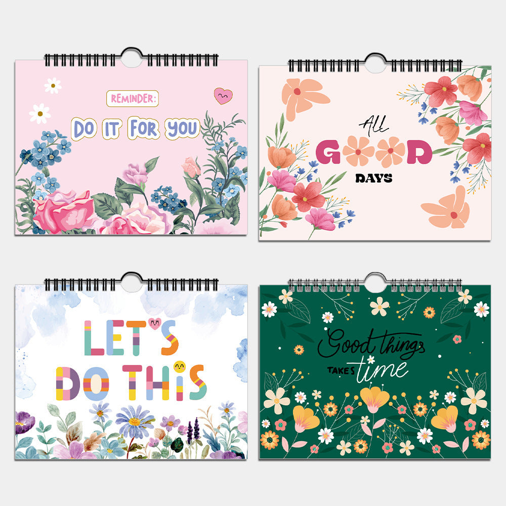 Flower Theme Inspirational Notepad