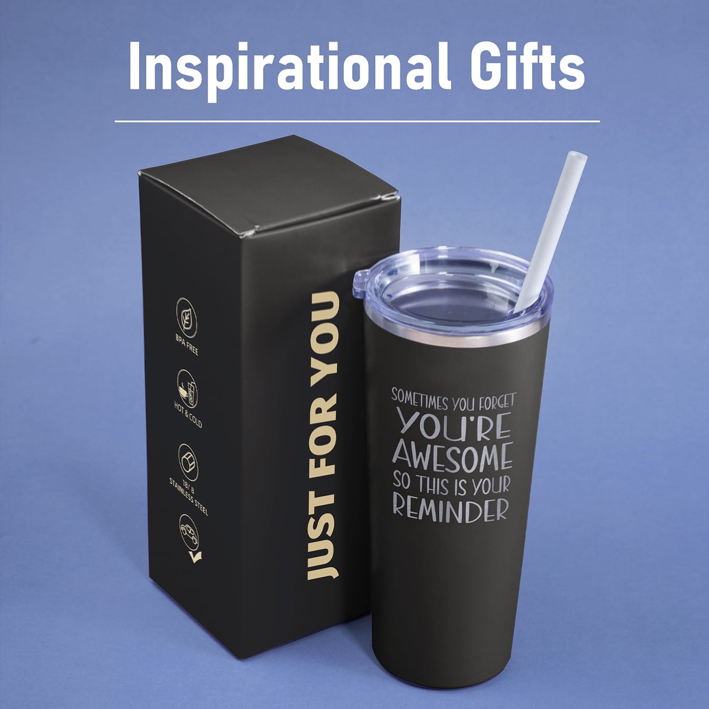 Birthday Gifts for Women, Women Gifts for Her, Friendship Gifts, Inspirational Gifts, Thank You Gifts, You Are Awesome Gifts Birthday Gifts for Girls, Friends, Sister, Mom - 22oz Tumbler