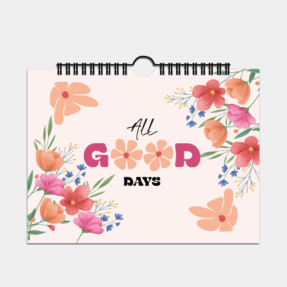 Flower Theme Inspirational Notepad