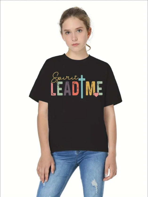 Youth Inspirational Graphic Tee, Crew Neck T-Shirt, Casual Sports Style, Regular Fit For Teens And Adults, Summer Tops