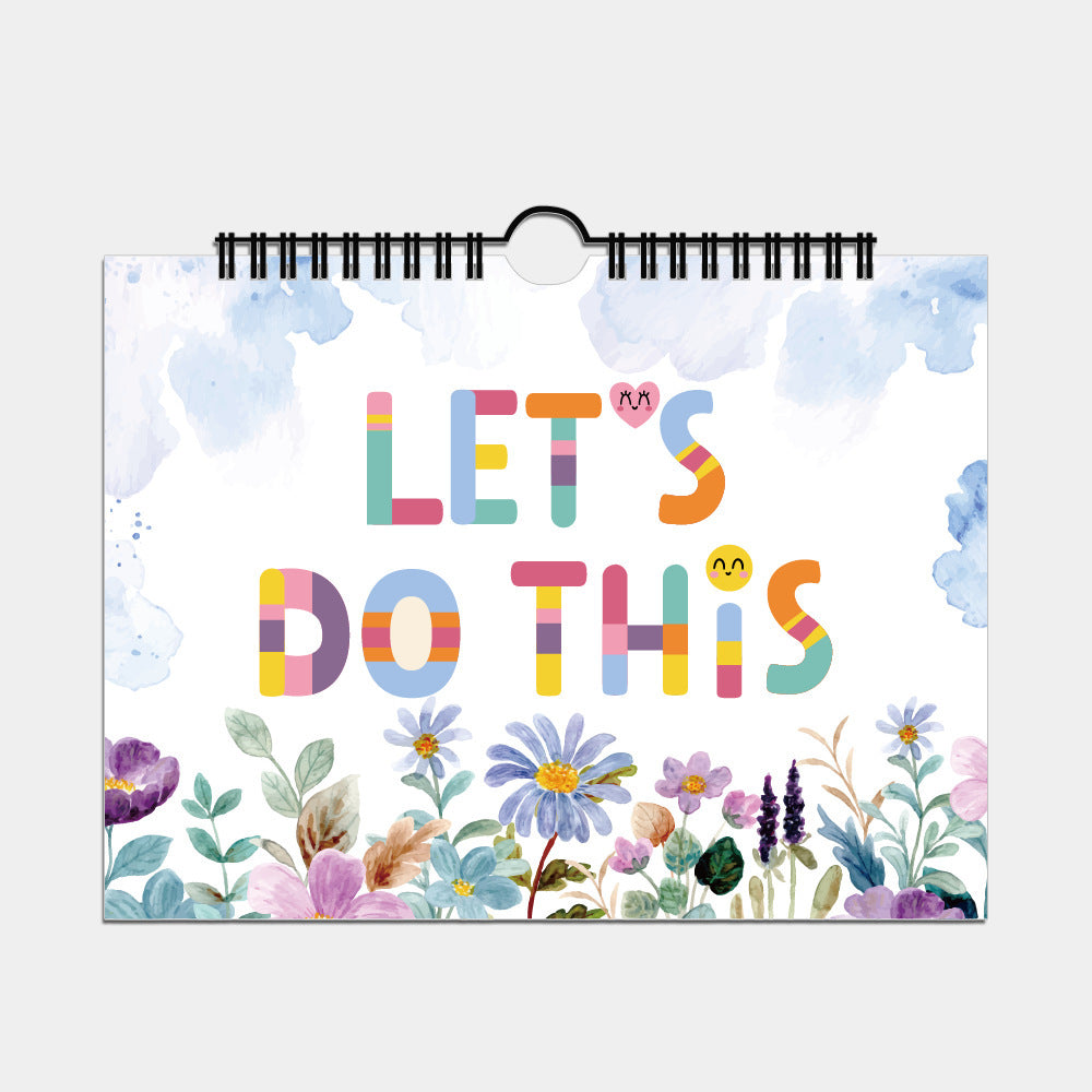 Flower Theme Inspirational Notepad