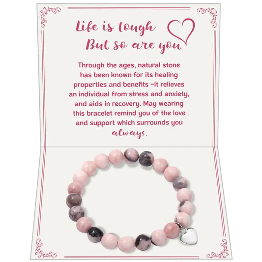 WELLBANEE Get Well Soon Gifts for Women Inspirational Bracelet Encouragement Thinking of You Feel Better Relaxing Cheer Up Surgery Recovery Bracelet Gifts for Best Friends Sister Women