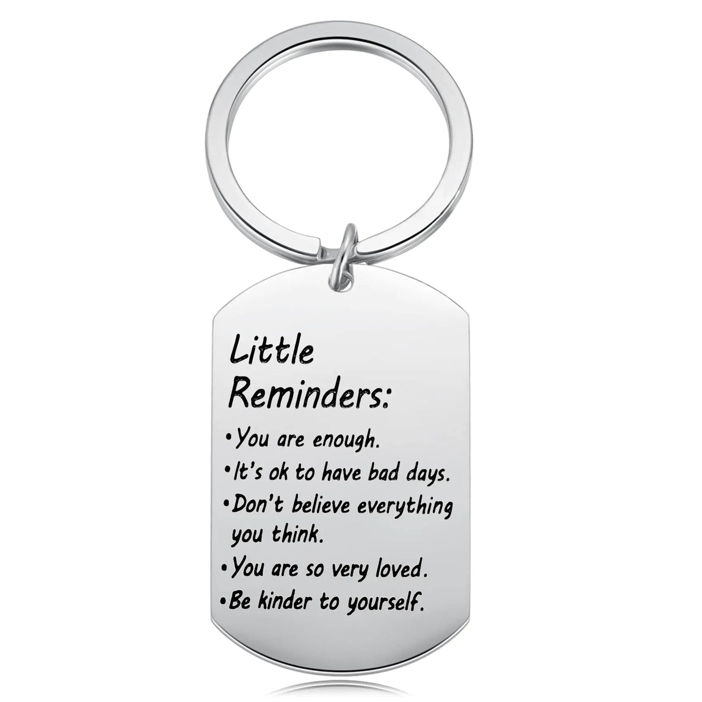 Little Reminders Keychain Mental Health Gift You Are Enough Keyring Positive Thinking Reminder Daily Affirmation Inspiration Uplifting Quotes Self Love